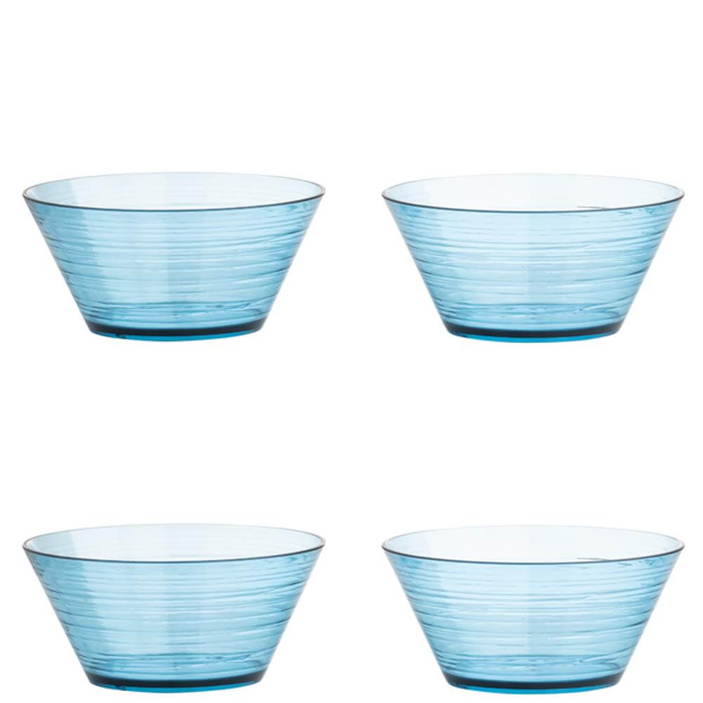 The Three Rivers Hampers Co. Blue Linear Set of 4 Re-Usable Bowls